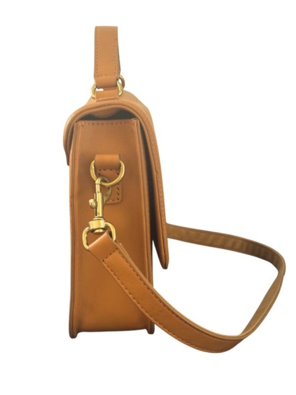 J.Crew Leather Cognac Brown Top Handle Satchel Bag - Picture 5 of 12